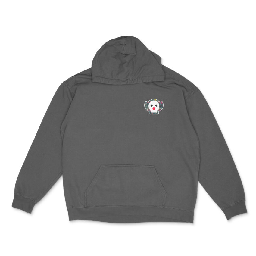 RedClown Flowers Popper Black Hoodie